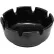 Cendrier rond Winco MAS-4K, 4" de diamètre, noir, en plastique, lot de 12.