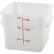 Boîte de rangement carrée WinCo®, 10-13/16" de longueur x 8-13/16" de largeur x 7-9/64" de hauteur, blanche - Lot de 12