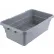 Caisse emboîtable Winco PL-8, grise, 24 1/2" x 15 3/4" x 9" - Lot de 12