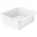 Caisse à vaisselle Winco PLW-7W Premium ultra-résistante, blanche, 20,75" x 16,75" x 7"
