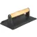 Poids à steak Winco SWA-2, 8-1/4" de long, 4-1/4" de large, manche en bois, fonte - Lot de 6