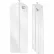 24" x 72", taffetas de vinyle de calibre 3 avec poche de suspension, fermeture à glissière et soufflet latéral - Blanc - Lot de 36