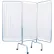 Paravent standard FEI à 3 panneaux avec roulettes, panneaux en vinyle de 6 mil, 48" de largeur x 68" de hauteur, blanc