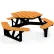 Global Industrial™ 6' Hexagon Picnic Table, Recycled Plastic, Cedar