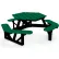 Table de pique-nique hexagonale Global Industrial™ de 1,83 m (6 pi), en plastique recyclé, verte