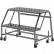 Ballymore 2-Step Steel Rolling Spring Loaded Caster Ladder without Handrails, 24"W Perforated Steps