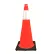Cône de signalisation Plasticade® de 28 pouces, collier réfléchissant de 4 pouces, base noire, 7 lb.