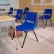 Chaise empilable ergonomique Flash Furniture  - Plastique - Bleue - Série Hercules - Lot de 4