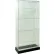 Vitrine en verre sans cadre, vue panoramique, 36" de largeur x 16" de profondeur x 72" de hauteur, 4 étagères