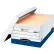 Fellowes Presto™ Lift Off Locking Storage Boxes, 24"L x 15"W x 10"H, White & Blue - Pkg Qty 12