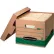 Fellowes Recycled Stor/File™ Letter/Legal Storage Boxes, 15'L x 12"W x 10"H, Kraft & Green - Pkg Qty 12