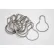 Crochets pour rideau de douche en acier inoxydable « Frost » - Lot de 12 - 1144-501L
