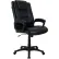 Fauteuil de direction Interion® en cuir reconstitué antimicrobien, avec accoudoirs, noir