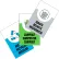 Autocollants Globe Commercial Products™ pour les stations de tri « recyclage » / déchets organiques / déchets ménagers, lot de 3