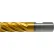 Cleveland HGC-4C-TN HSS-Cobalt 4-Flute TiN Square Single End Mill, 1/2" x 1/2" x 1-1/4" x 3-1/4"
