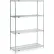 Étagère Nexel® 4, structure en fil d'acier inoxydable, ensemble de base, 24" de largeur x 14" de profondeur x 63" de hauteur