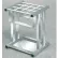 Porte-parapluies en aluminium satiné de style « Grid », pouvant accueillir jusqu’à 12 parapluies de taille standard et de type « tote »