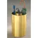 Porte-parapluies cylindrique en laiton satiné pour parapluies de taille standard et de type « tote »