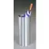 Porte-parapluies cylindrique en aluminium satiné pour parapluies de grande taille