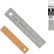 Règle flexible Merangue en acier inoxydable avec dos en liège, 15 cm de long, argent