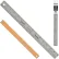 Règle flexible Merangue en acier inoxydable avec dos en liège, 38 cm de long, argent