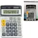 Calculatrice de bureau Merangue à 12 chiffres, double alimentation, 10,5 x 2,5 x 15,2 cm, gris/noir