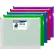 Enveloppes à fermeture éclair coulissante Merangue, format lettre, chargement par le haut, 33 cm (L) x 26 cm (l), multicolores