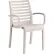 Fauteuil de salle à manger empilable Grosfillex® Astoria, couleur lin, lot en vrac - Quantité par lot : 16