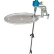 Agitateur à pince en C pneumatique Grovhac 90-500DA0D - Bouchon de 2 po - 1/2 HP - (2) hélices en C de 4-1/2 po