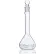 Fiole volumétrique à large goulot, en verre bombé, classe A, pour contenance (TC), conforme à la norme ASTM E288, 50 ml, 6 pièces par boîte