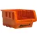 Petit bac individuel en plastique Homak®, 6-1/2" de longueur x 4-1/8" de largeur x 3" de hauteur, orange