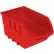 Petit bac individuel en plastique Homak®, 6-1/2" de longueur x 4-1/8" de largeur x 3" de hauteur, rouge