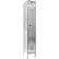 Casier Hallowell® à 1 étage et 1 porte, en acier inoxydable, 12" de largeur x 18" de profondeur x 78" de hauteur, gris, monté