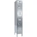 Hallowell® 2-Tier 2 Door Stainless Steel Locker, 18"W x 18"D x 78"H, Gray, Assembled