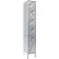 Casier Hallowell® à 6 niveaux et 6 portes en acier inoxydable, 45,7 cm L x 45,7 cm P x 198 cm H, gris, assemblé