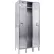 Hallowell® 1-Tier 3 Door Stainless Steel Locker, 54"W x 18"D x 78"H, Gray, Assembled