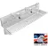 Évier en acier inoxydable BSM Inc., 3 bacs avec robinets manuels, supports muraux, 60" de long x 20" de large x 8" de profondeur