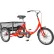 Husky Bicycles Tricycle industriel T-320 avec panier arrière et plate-forme, roues de 20 pouces, capacité de 600 lb, rouge