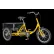 Husky Bicycles Tricycle industriel T-320 avec panier et plateforme arrière, roues de 20 pouces, capacité de charge de 272 kg (600 lb), jaune