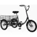 Husky Bicycles Tricycle industriel T-320A avec panier arrière et plate-forme, roues de 20 pouces, capacité de 600 lb, noir