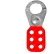 Horizon Mfg. Lockout Tagout Hasp, 5501, Standard Style, 1" Opening, Red - Pkg Qty 12