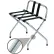 Powder Coat Hammertone Finish Luggage Rack With Back - Pkg Qty 4
