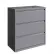 Armoire à dossiers latérale Hirsh Industries® de 36" de large à 3 tiroirs, couleur Arctic Silver