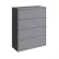 Armoire à dossiers latérale Hirsh Industries® de 42" de large à 4 tiroirs, couleur « Arctic Silver »