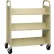 Chariot à livres Hirsh® à double face, 6 étagères, 38" de largeur x 18" de profondeur x 46-1/4" de hauteur, couleur mastic