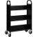 Chariot à livres Hirsh® à 3 étagères, simple face, 30-3/4" de largeur x 13" de profondeur x 46-1/4" de hauteur, noir