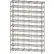 Étagère à chaussons et à chaussures Metro® pour vestiaire, 48-1/2" de longueur x 14-3/4" de largeur x 74-1/2" de hauteur, argentée