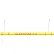 Barre de délimitation Innoplast, 4" de diamètre x 96" de longueur, barre jaune / bandes blanches