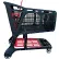 R.W. Rogers Large Plastic Shopping Cart, Black and Red, 350 Lbs. Capacity