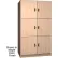 Armoire de rangement en bois massif à 3 compartiments et portes pleines « Ironwood », couleur Cactus Star